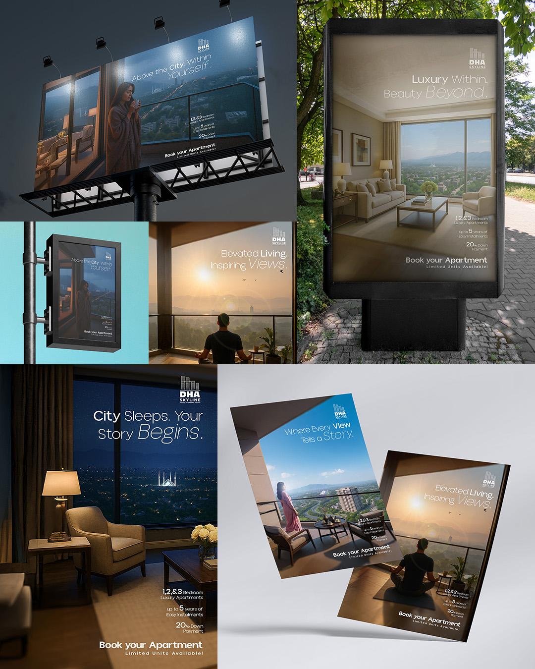 DHA SKYLINE — Campaign Strategy · Creative Direction for Luxury Real Estate by Overlay Studios